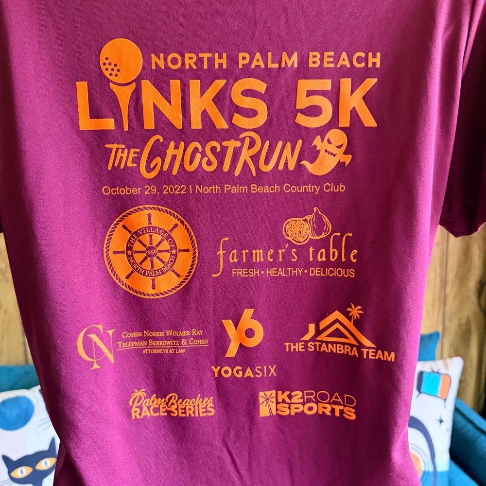 Cute Bat Halloween Tee - NORTH PALM BEACH LINKS 5K THE GHOST RUN